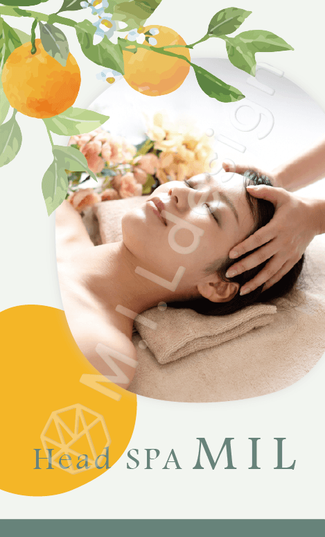 M.I.Ldesign(エムアイエルデザイン)ショップカードデザイン案 ヘッドスパ/エステ/マッサージ